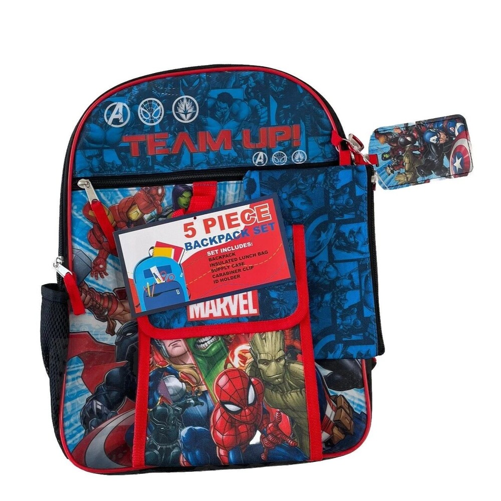 Marvel,5 Piece Backpack Set For Boys